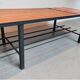 Table basse bois et céramique vintage