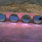 Series of six vintage door handle buttons
