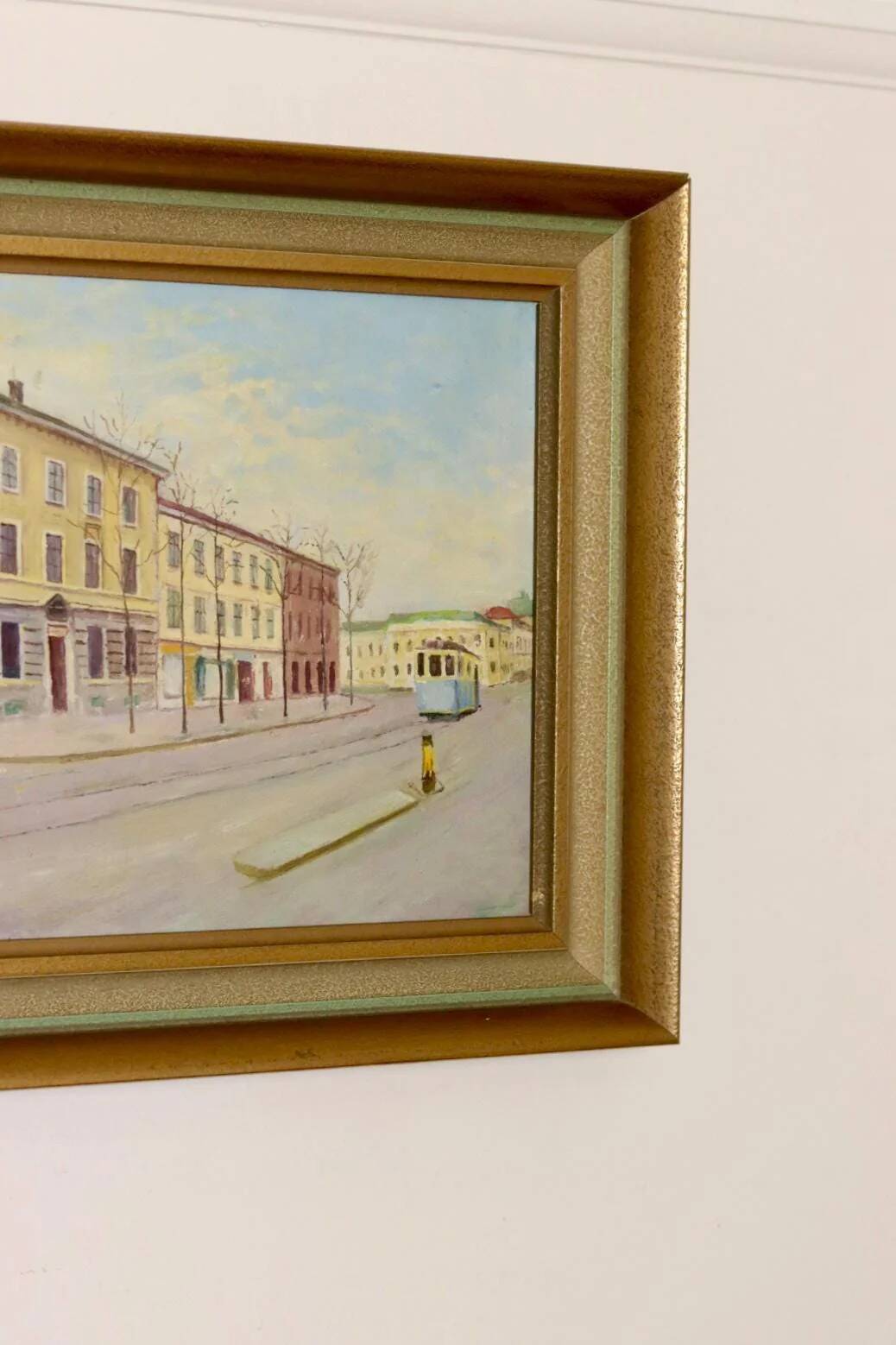 Peinture à l'huile sur toile suédoise du milieu du siècle « Göteborg »