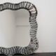 Specchio Da Parete Brutalist Borchiato In Metallo Anni 60 Design Moder