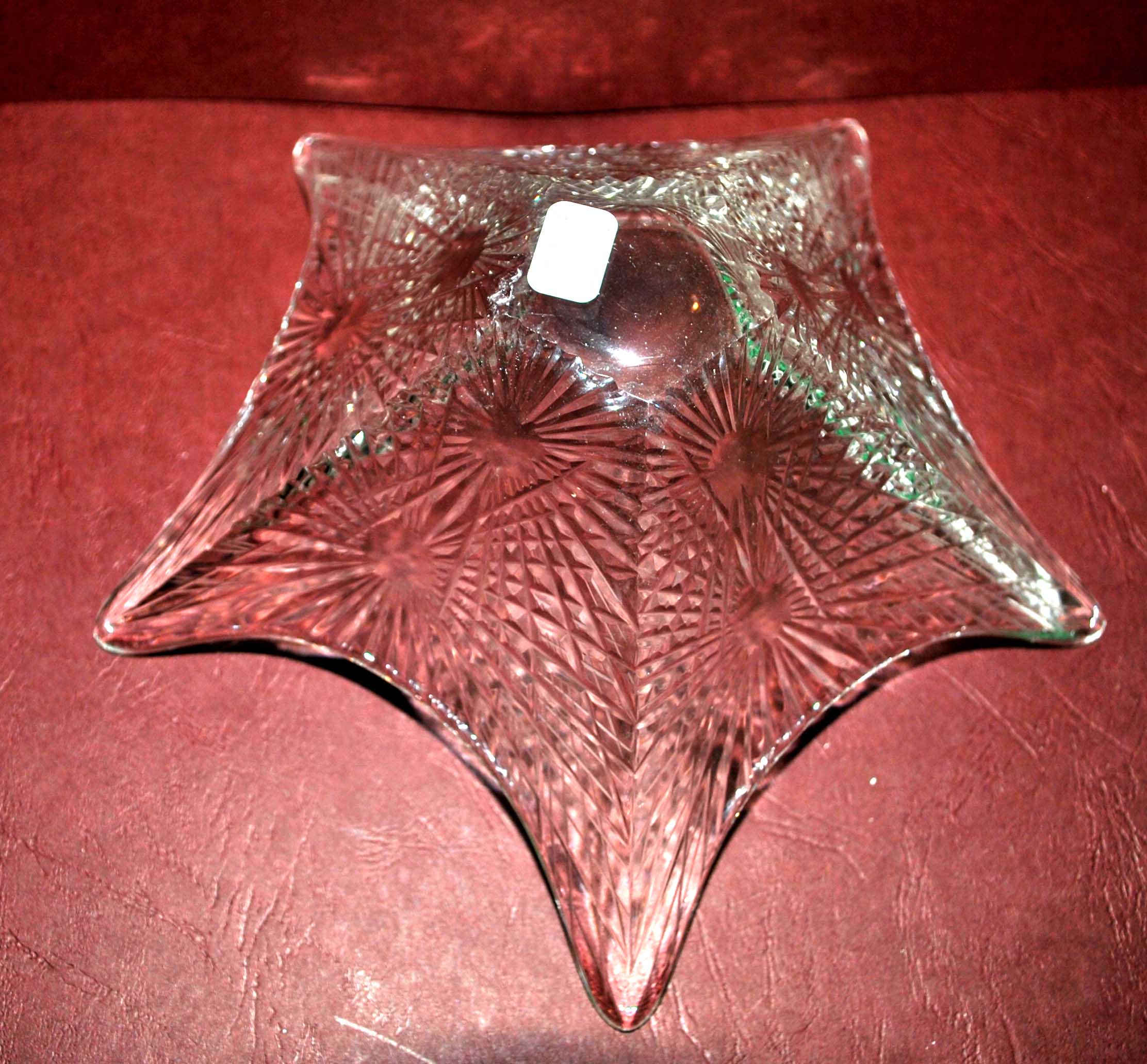 Empty-pocket star in cut crystal Saint-Louis