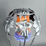 Pair of Wrought Iron Lamps, Vine Theme, Müller Frères, Art Deco, 1925