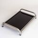 Aluminum and glass tray, Italy, 1950s/1960s