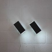 Pair of grey and white wall sconces by Preben Dahl for H. F. Belysning, 1960s