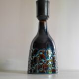 Mid-century modern pottery table lamp with candy glazing from Söholm, Denmark, 1960s