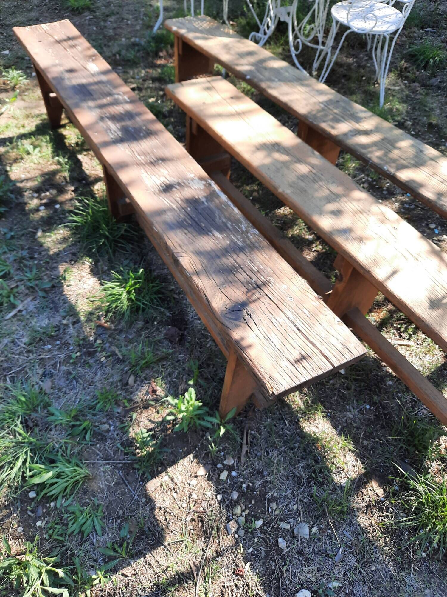 Old farm benches
