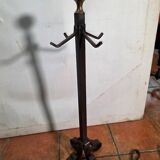 Antique fireplace set in solid wrought iron and brass.