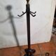 Antique fireplace set in solid wrought iron and brass.