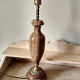 Old large onyx marble stone lamp foot