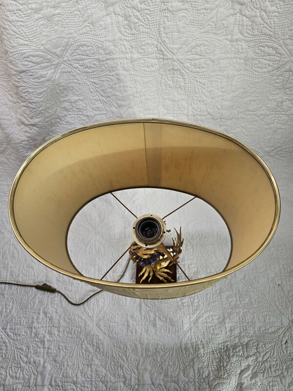 Lampe avec incrustation d'améthyste ''Lucifer'' par Willi Daro