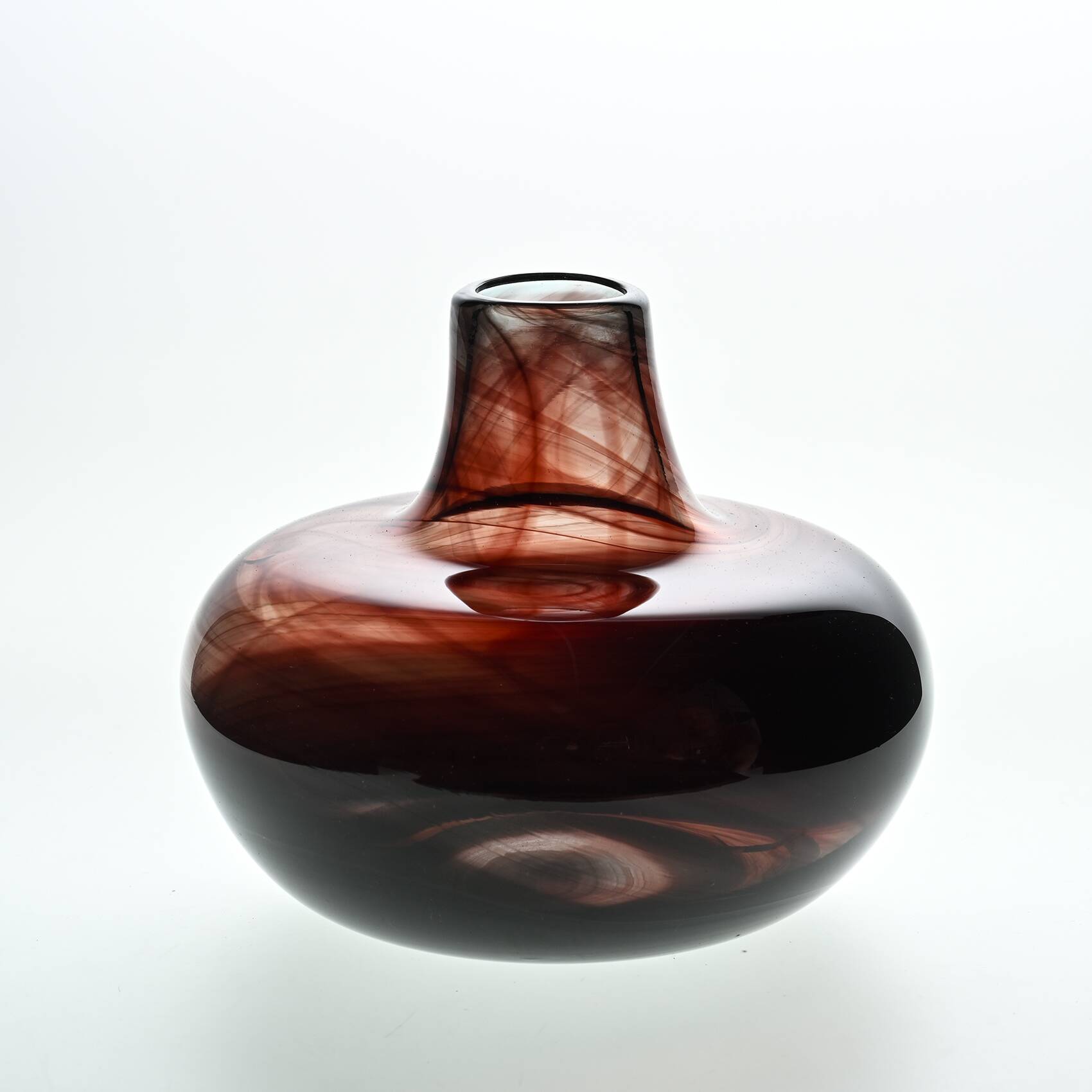 Vase en verre soufflé par Claude Morin, 1979