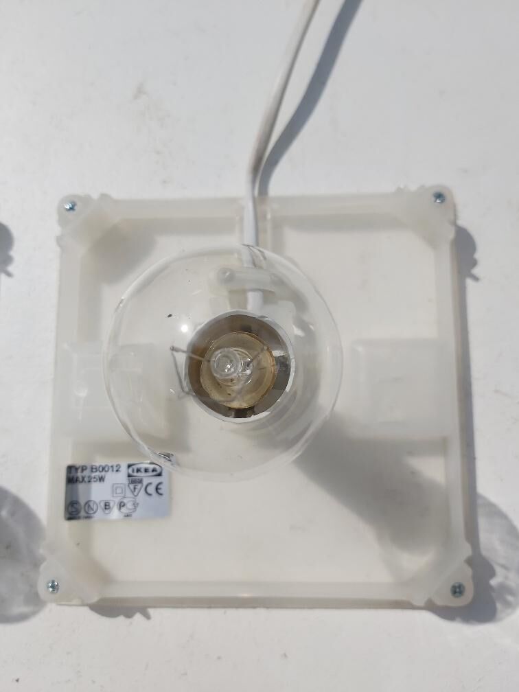 2 Ikea glass ice lamps, 80s