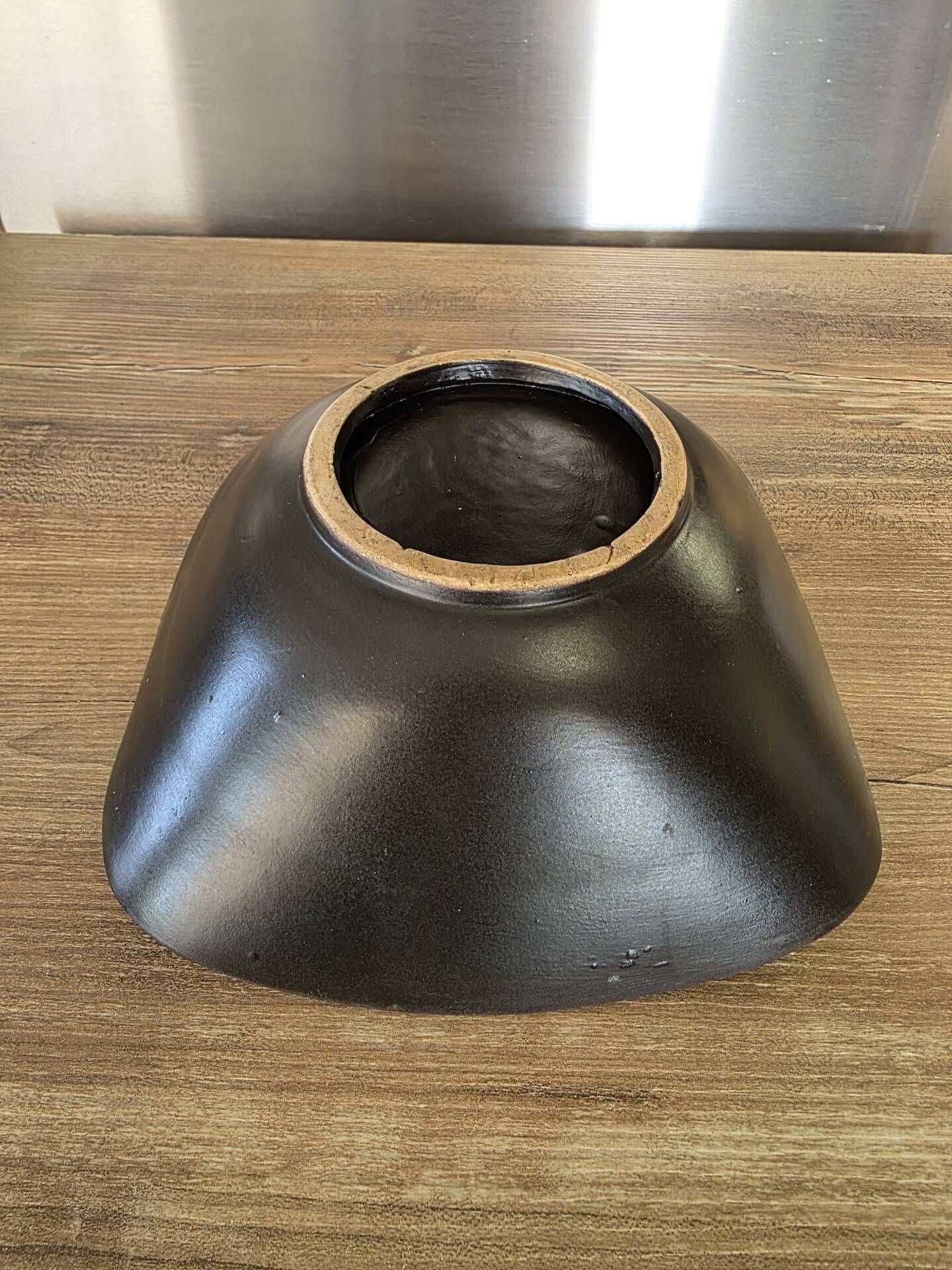 Square shallow dish Vallauris Fat Lava glaze sea foam vintage 1960s