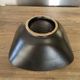 Square shallow dish Vallauris Fat Lava glaze sea foam vintage 1960s