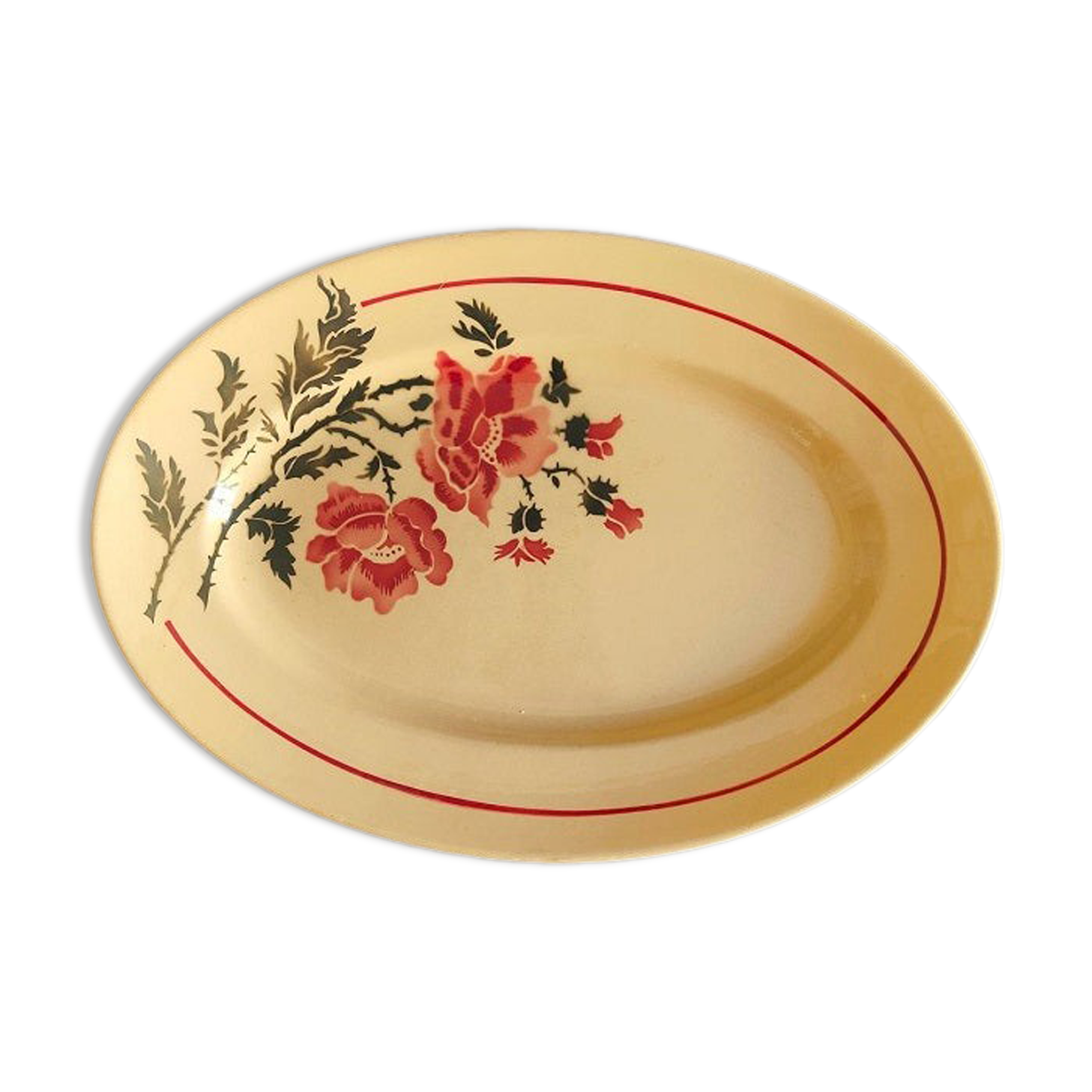 Plat ovale faïence