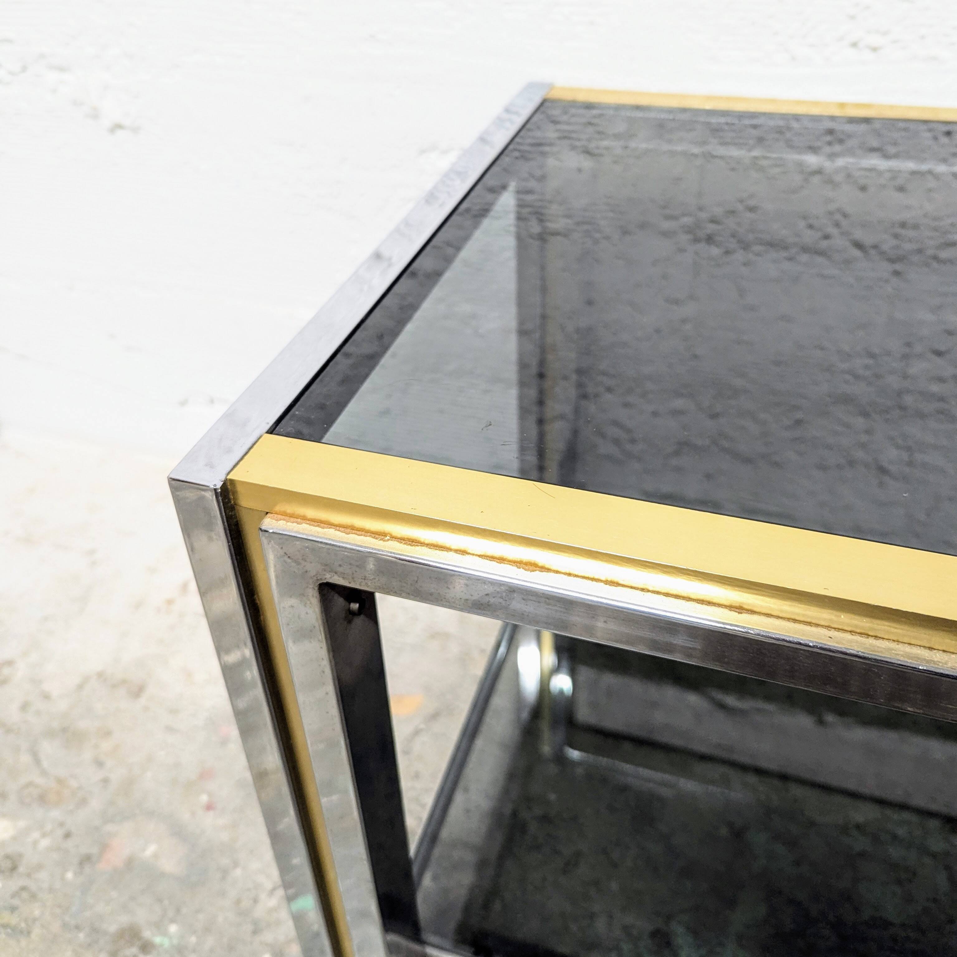 Vintage coffee table on wheels