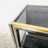 Vintage coffee table on wheels