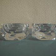 pair of salt shakers Baccarat art table vintage crystal salt shakers