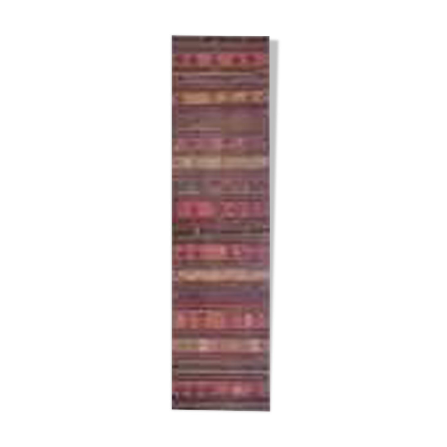 Tapis Kilim en laine et coton turc fait main vintage des années 1970 101x382