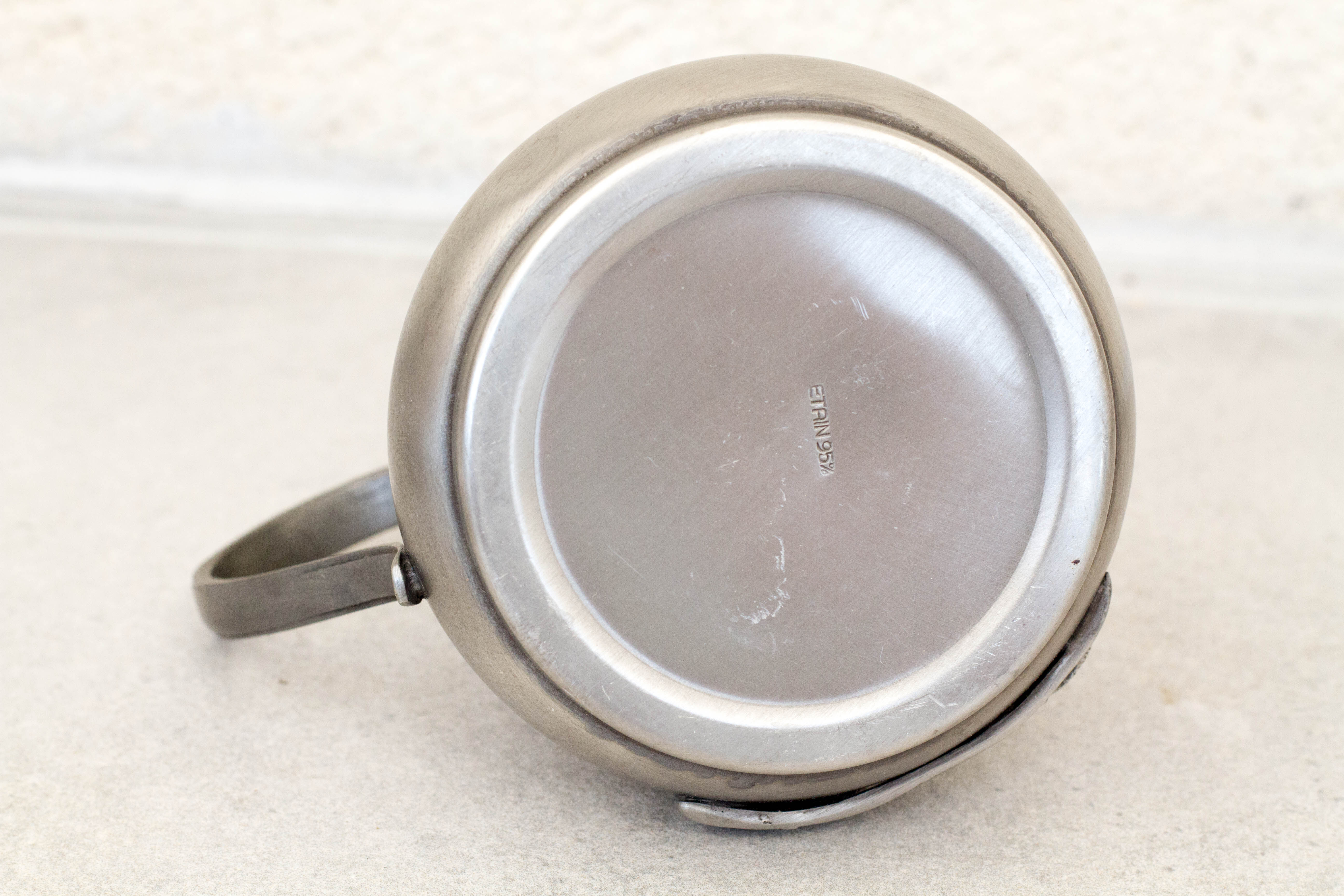 Pewter candle holder