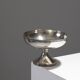 Silver-plated metal footed bowl decorated with two palmette friezes
