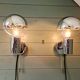 Pair of Space Age wall sconces, Motoko Ishii, Staff Leuchten, 1970
