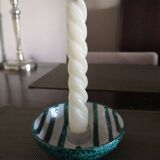 Italian glazed ceramic candle holder Baldelli 1950s 1960s