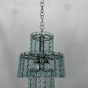 Italian cut glass chandelier by Zero Quattro. 1970s
