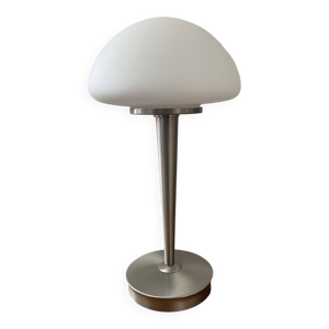 Lampe champignon en opaline - aluminium