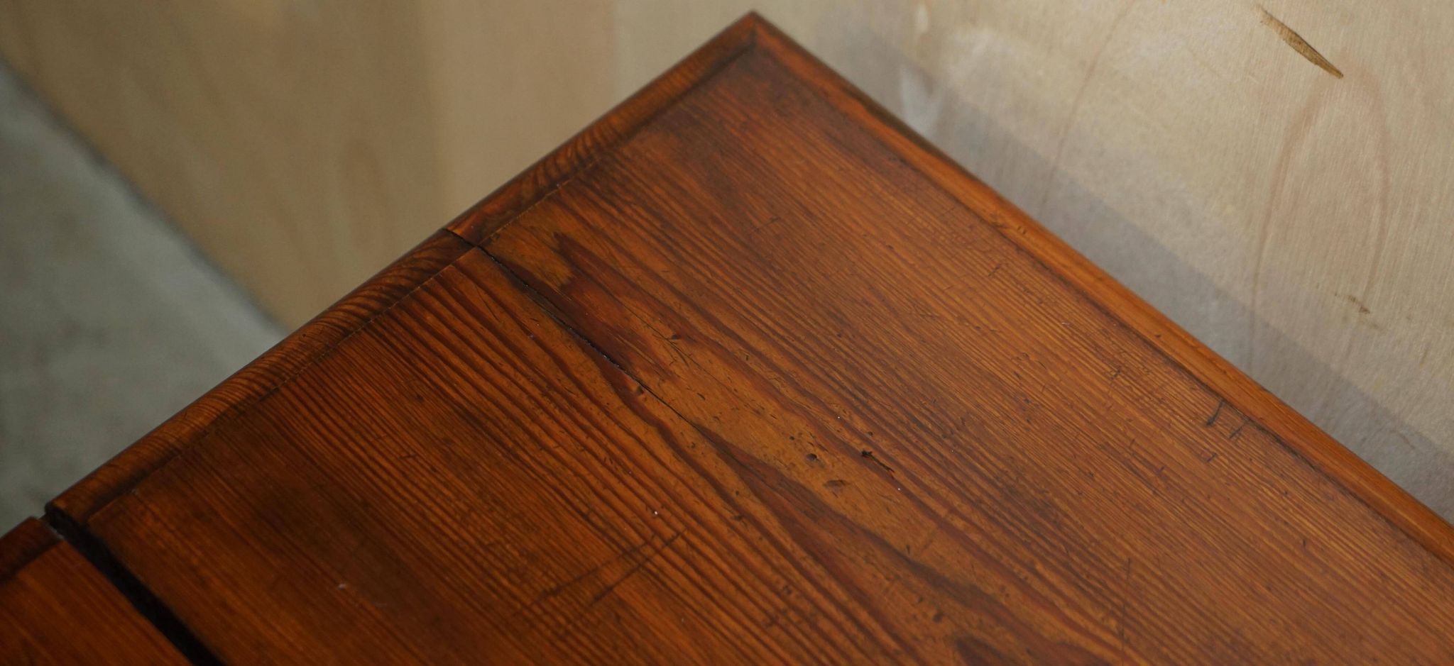Victorian Gothic library table in antique oak