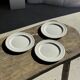 Set of 3 large classic white plates D24.5