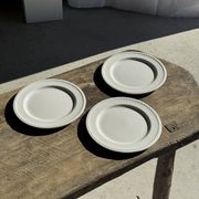 Lot de 3 grandes assiettes blanches classiques D24,5