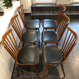 Set of 6 Baumann Menuet chairs, vintage, 1970s