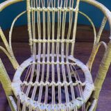 Fauteuil poupée en rotin