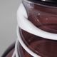 Monica Backström Art Glass Vase In Burgundy And White, For Kosta Boda
