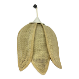 Rattan flower pendant lamp