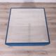 Vintage coffee table from the 70s, blue fabric, tasty designs