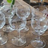 Verres à pied ciselés 60's