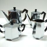 Rare Alessi model "Ottagonale" Coffee or Tea Service, 1936, Set of 5