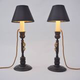 Paire de lampes anciennes Cheshire Cat Lewis Carroll Alice au pays des merveilles années 1920 Royaume-Uni