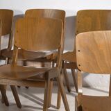 Vintage Thonet Dining Chairs (c.1950). Set of 6 pieces