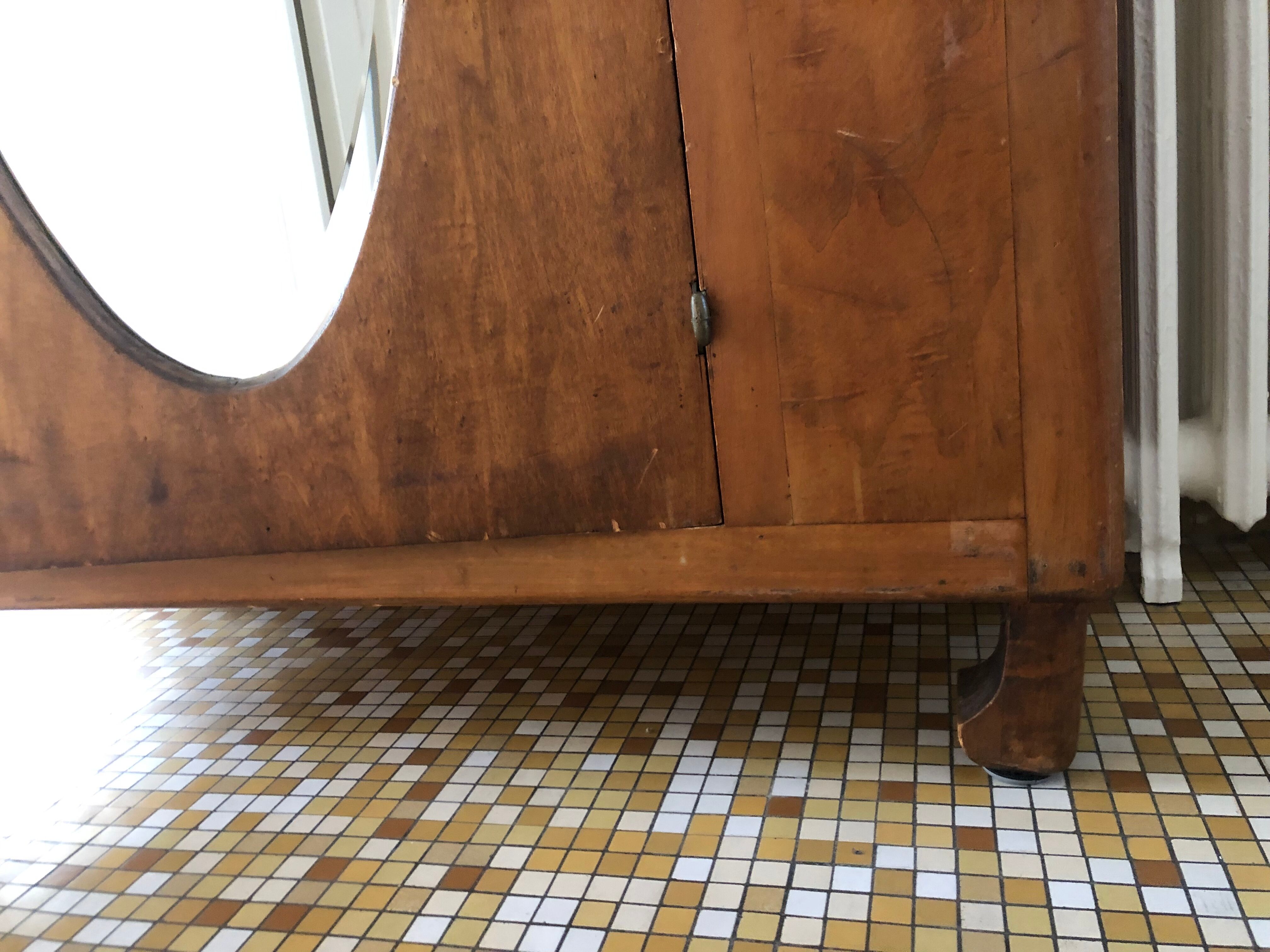 Wardrobe with beveled mirror