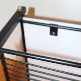 Black metal turntable table