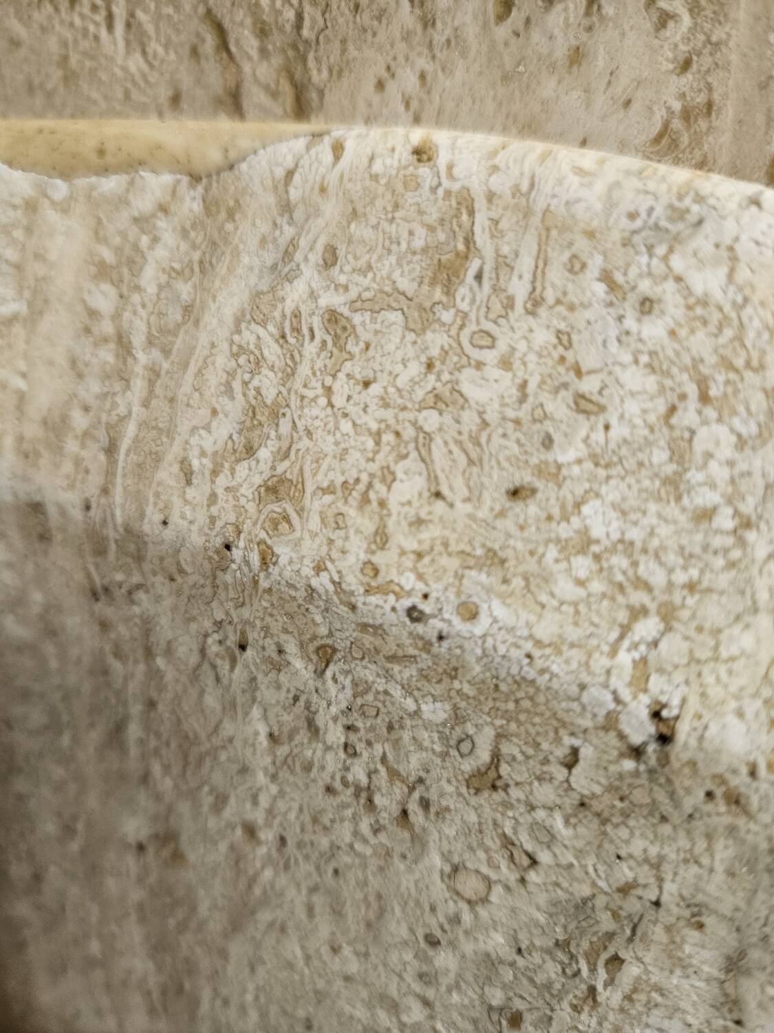 Vintage travertine table 1980"