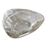 Vintage triangular glass ashtray