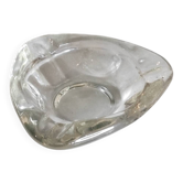 Vintage triangular glass ashtray