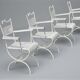 Garden set Maison Jansen in wrought iron 1960