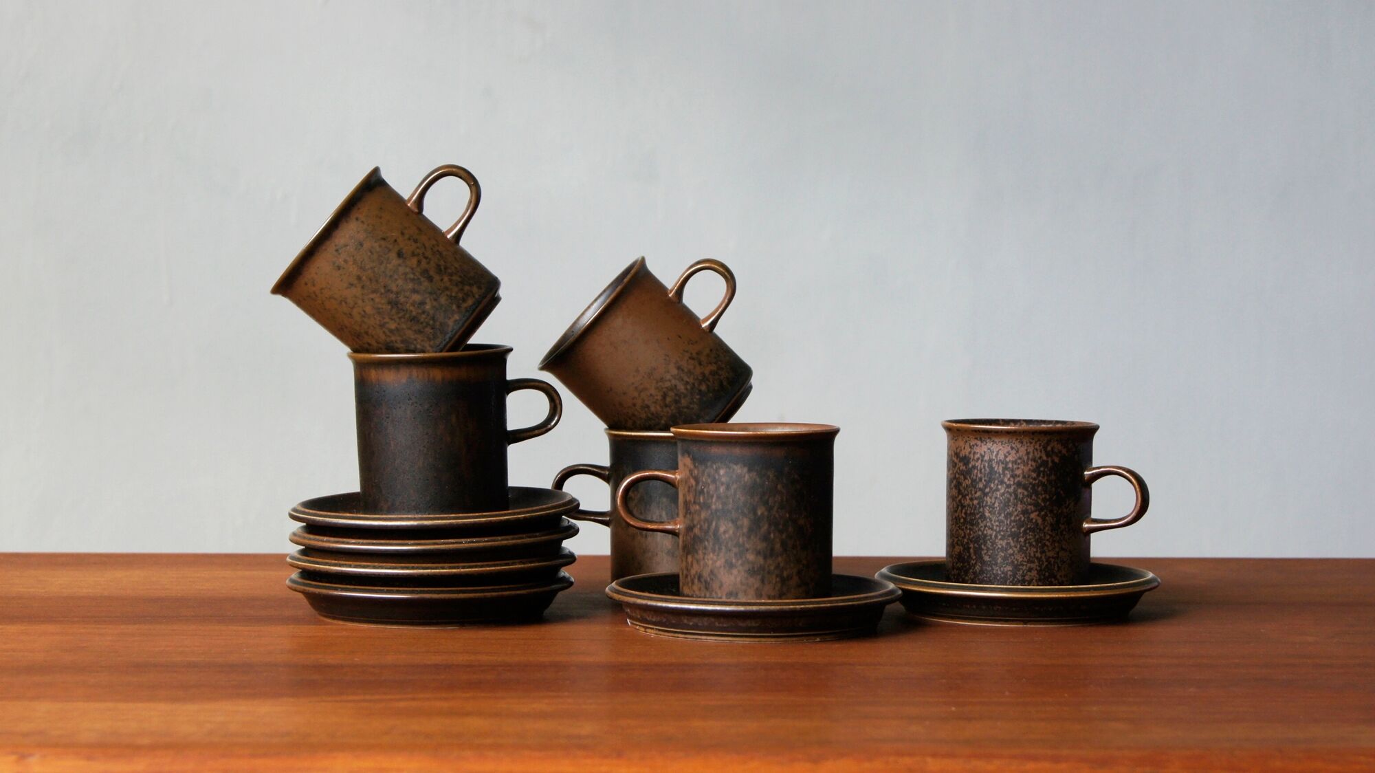 Mid-Century Cups by Ulla Procope for Arabia, Finland, 1960s, Set of 6