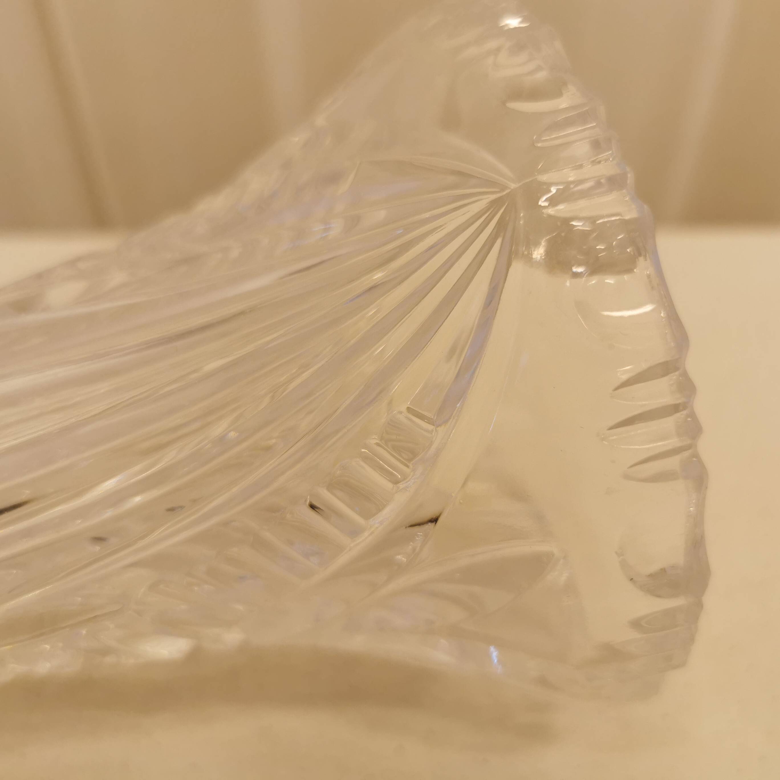 Chiseled crystal vase