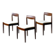 Chaises en teck, 3 pièces, Lübke, Allemagne, années 1960, vintage, milieu du siècle